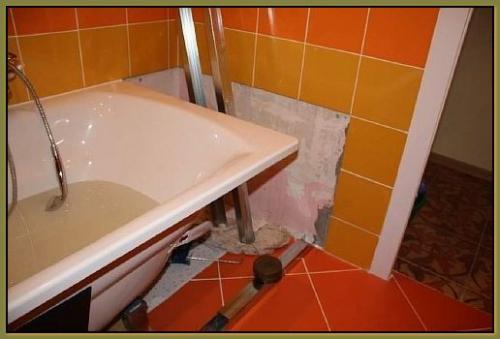 Фартук для ванной из плитки. Керамические фартуки для раковин и ванн: традиционная надежность 03