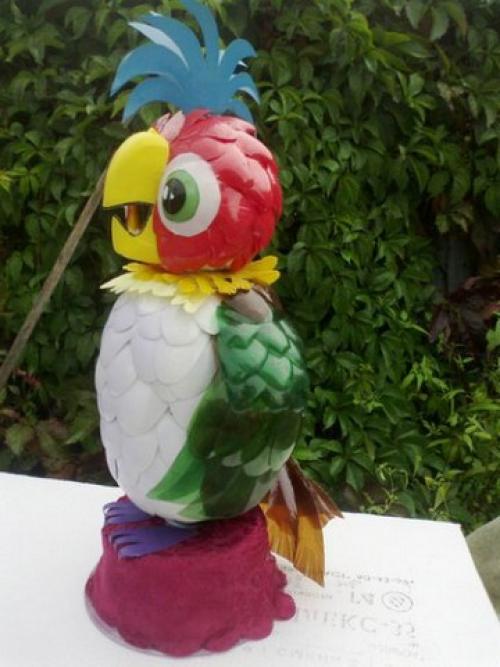 Корова пластиковых из бутылок своими руками. Бычок из пластиковой бутылки. Автор Ольга Короннова 29