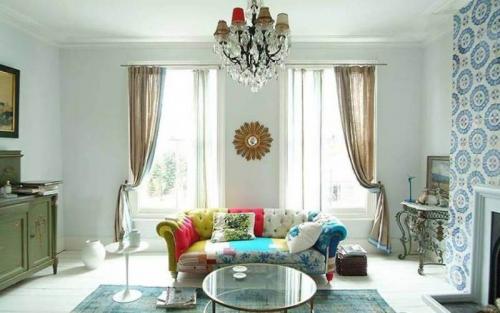 Шторы на два окна на разных стенах. Шторы на два окна в зале