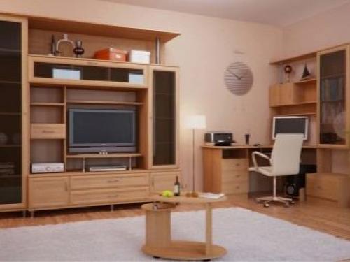 Гостиная с письменным столом. Стенки с компьютерным столом в гостиную 03 Гостиная с письменным столом. Стенки с компьютерным столом в гостиную 03