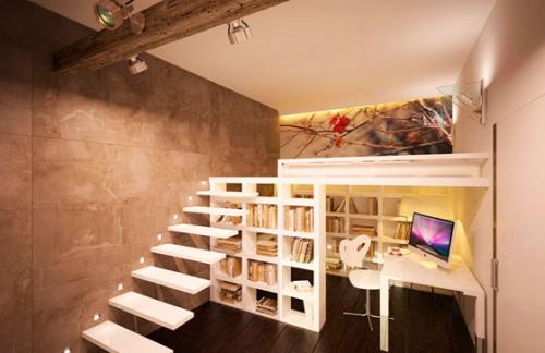 Рабочая зона в гостинной у окна. Организация рабочей зоны