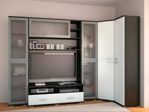 Угловые шифоньеры в зал. Угловой шкаф в гостиную — современные варианты