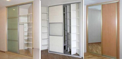 В зал шкафы угловые. Примеры внутреннего наполнения шкафа 07