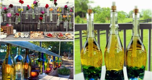 Перегородка из стеклянных бутылок. Нестандартные идеи использования в быту старых стеклянных бутылок