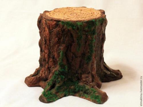 Пенек своими руками из картона. Делаем искусственный пень