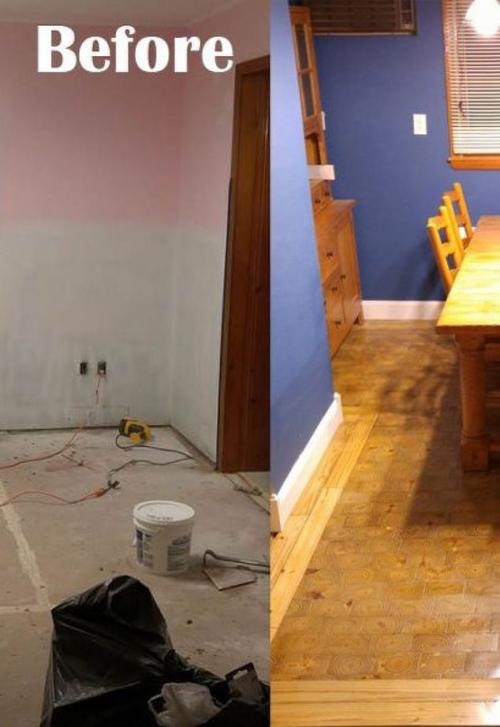 Как сделать красивый деревянный пол. Хотите сделать новый пол, но нет денег? Деревянные бруски помогут вам сэкономить