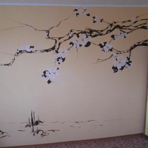 Роспись стен в интерьере своими руками техника для новичков. Как расписать стену в квартире своими руками (с фото) 04