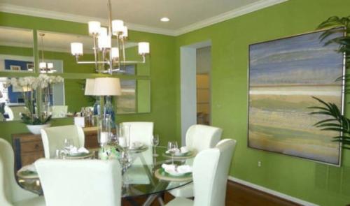 Кухни дизайн с зелеными обоями. Зеленый — это, какой оттенок? 14