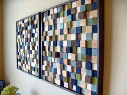 Панно на стену из дерева своими руками. Потрясающий декор стены за небольшие деньги – эффектное 3D панно из деревянных брусков