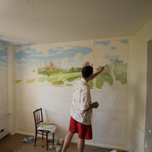 Роспись стен в интерьере своими руками техника для новичков. Как расписать стену в квартире своими руками (с фото) 06