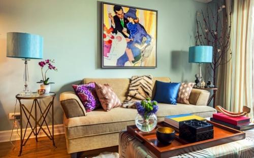 Картины в зал над диваном. Декорирование