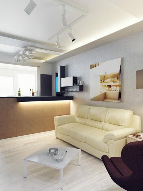 Интерьер однокомнатной квартиры минимализм. Однушка в стиле минимализма