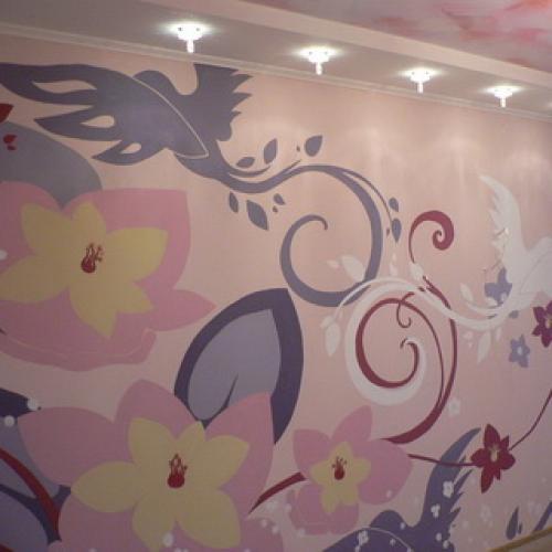 Роспись стен в интерьере своими руками техника для новичков. Как расписать стену в квартире своими руками (с фото) 03