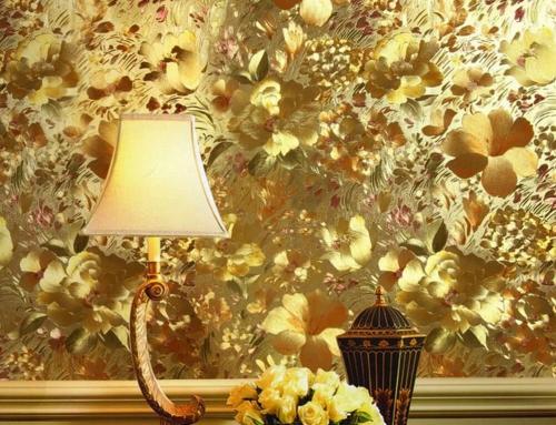 Обои зеленые с золотом. Золотистые или светло-золотые обои для стен: актуальность применения и варианты, которые помогут украсить дом в изысканные позолоченные тона
