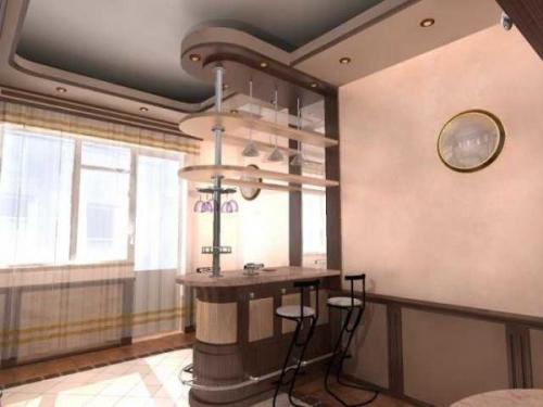 Барная стойка на кухне своими руками. Назначение и виды