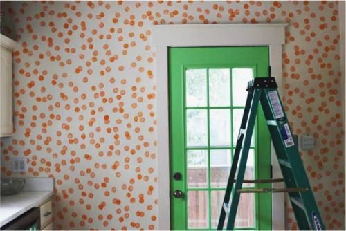 Как расписать стену своими руками на кухне. Иде.  Стэмпинг (+ мастер-класс)