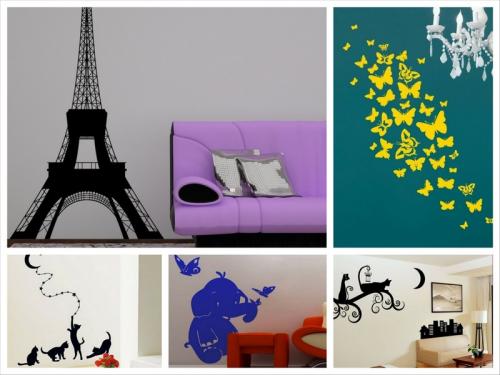 Как расписать стену своими руками если не умеешь рисовать. Иде.  Полосатая стена