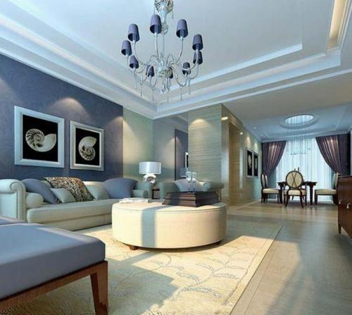 Сочетание синего и бежевого в интерьере. БЕЖЕВО-ГОЛУБАЯ ГОСТИНАЯ: АЗЫ ДИЗАЙНА И ДЕКОРИРОВАНИЯ