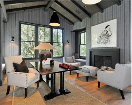 Серо-синий цвет в интерьере. Правила оформления интерьера светло-серыми тонами