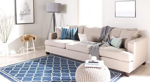 Сочетание синего и бежевого в интерьере. БЕЖЕВО-ГОЛУБАЯ ГОСТИНАЯ: АЗЫ ДИЗАЙНА И ДЕКОРИРОВАНИЯ