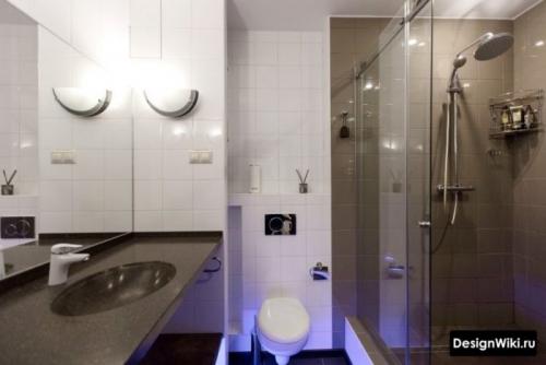 Дизайн ванной с душем без поддона. Душ в ванной без душевой кабины: тонкости оформления 16 Дизайн ванной с душем без поддона. Душ в ванной без душевой кабины: тонкости оформления 16