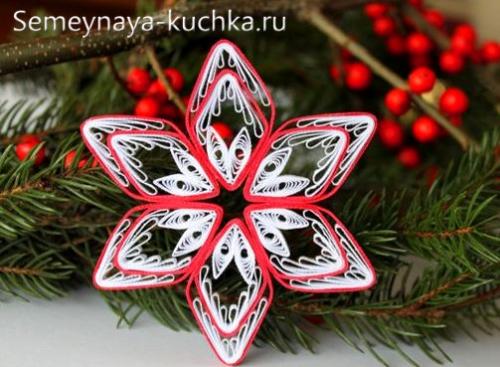 Игрушки на ёлку своими руками из подручных материалов для детей. из бумажных полосок.