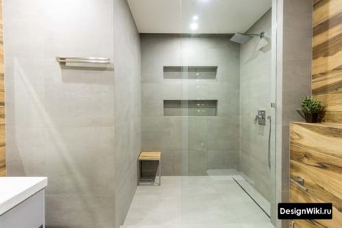 Дизайн ванной с душем без поддона. Душ в ванной без душевой кабины: тонкости оформления 12 Дизайн ванной с душем без поддона. Душ в ванной без душевой кабины: тонкости оформления 12