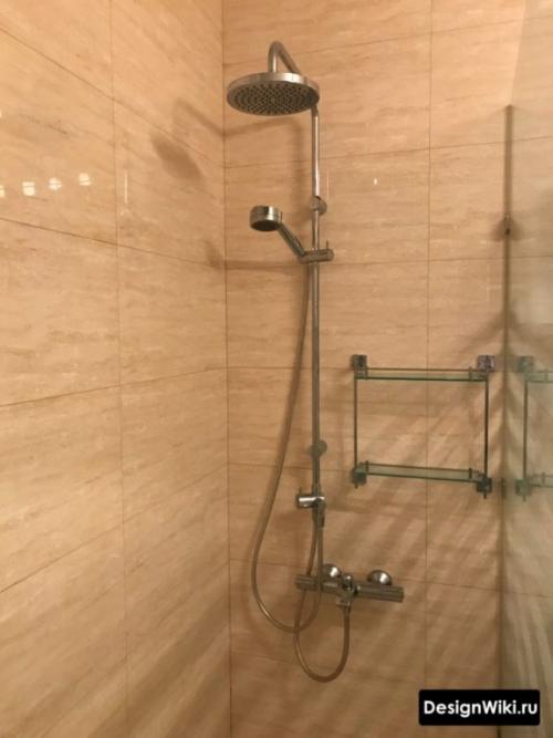 Дизайн ванной с душем без поддона. Душ в ванной без душевой кабины: тонкости оформления 15 Дизайн ванной с душем без поддона. Душ в ванной без душевой кабины: тонкости оформления 15