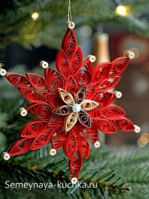 Игрушки на ёлку своими руками из подручных материалов для детей. из бумажных полосок.