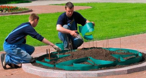 Грядки из бетонного бордюра. Материалы для окантовки