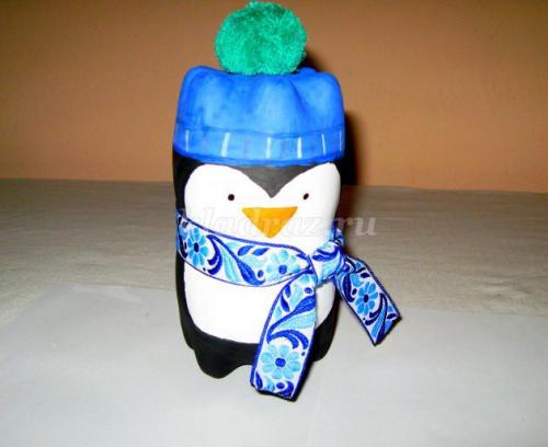 Как сделать из бутылки пингвина. Пингвин из пластиковых бутылок своими руками. Мастер-класс 13