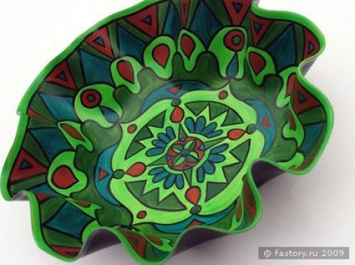 Что можно сделать из пластинок. Ваза для фруктов 12