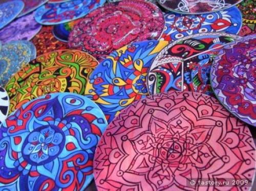 Что можно сделать из пластинок. Ваза для фруктов 07