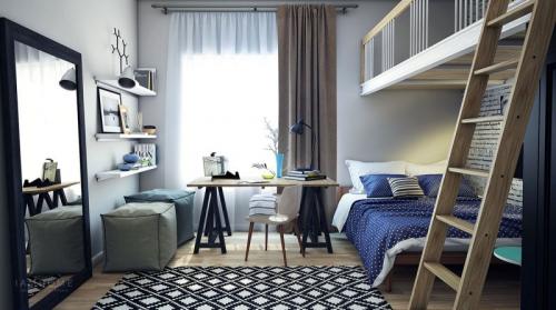 Дизайн комнаты 3 на 4 для подростка. Смотрите видео: Дизайн комнаты для подростка в современном стиле