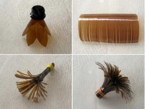 Ландыши из бутылок пластиковых. Простые и трогательные цветочки из пластиковых бутылок без окраски 16