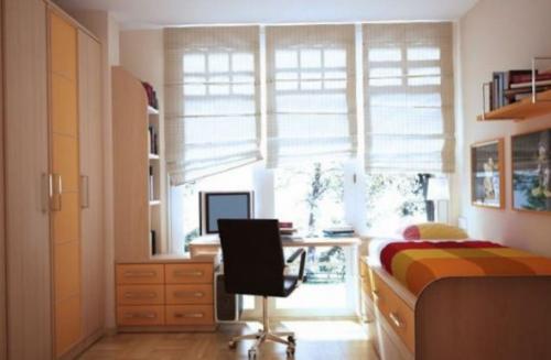 Дизайн комнаты 12 кв м с диваном. Подбор мебели для маленькой спальни