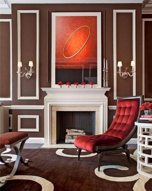Красно-коричневый цвет в интерьере. С какими цветами сочетается коричневый в интерьере