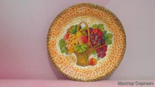 Декупаж тарелок с яичной скорлупой. Декупаж тарелки яичной скорлупой (кухонный декор)