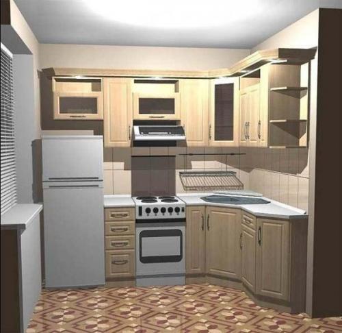 Кухня-ниша 5 кв. Отделка кухни 5 кв. м