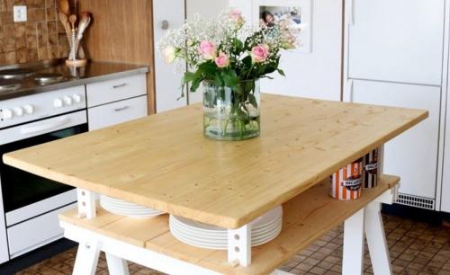 Кухня с островом икеа. Стандартный стол IKEA в кухонный остров меньше чем за час