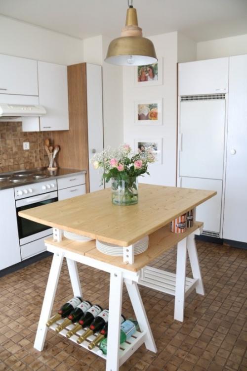 Кухня с островом икеа. Стандартный стол IKEA в кухонный остров меньше чем за час