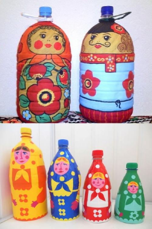 Поделки из пластиковых бутылок для детского сада. Поделки из пластиковых бутылок для дошкольников