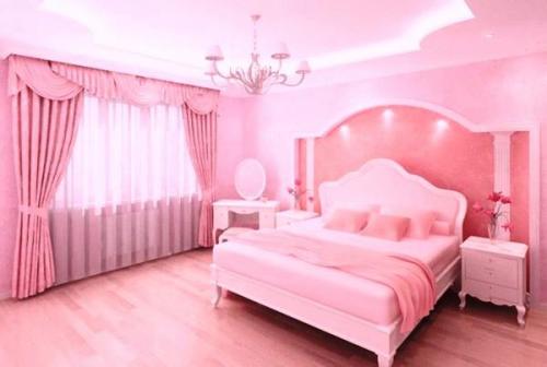 Спальня в розовом цвете. Особенности применения и влияние на эмоциональнее состояние