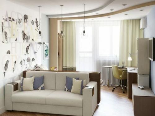 Дизайн 1 комнатной квартиры П-44. Вариант 1