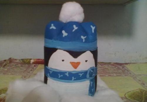 Из чего можно сделать пингвина. Маленький пингвин из пластиковой бутылки
