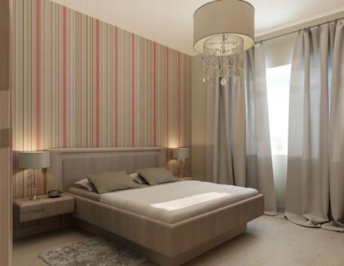 Как комбинировать обои в спальне. Комбинированные обои для спальни: модные тенденции