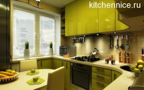 Дизайн кухни в малогабаритной кухни. Мебель, какого цвета подойдёт для малогабаритной кухни