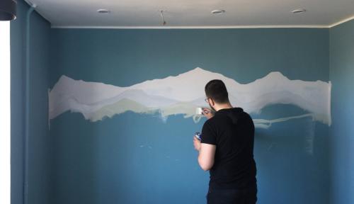 Как нарисовать горы на стене в детской. МАСТЕР-КЛАСС: Как быстро и недорого декорировать пустую стену