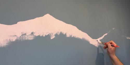 Как нарисовать горы на стене в детской. МАСТЕР-КЛАСС: Как быстро и недорого декорировать пустую стену