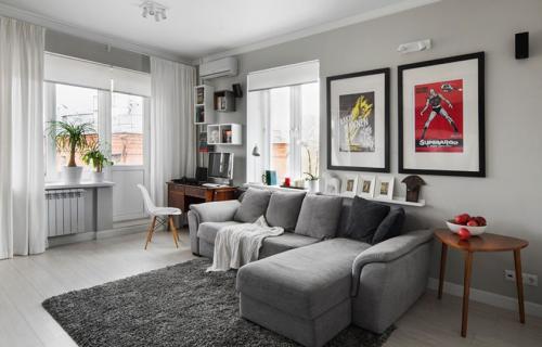 Идея для однокомнатной квартиры. Дизайн однокомнатной квартиры — 150 фото в интерьере